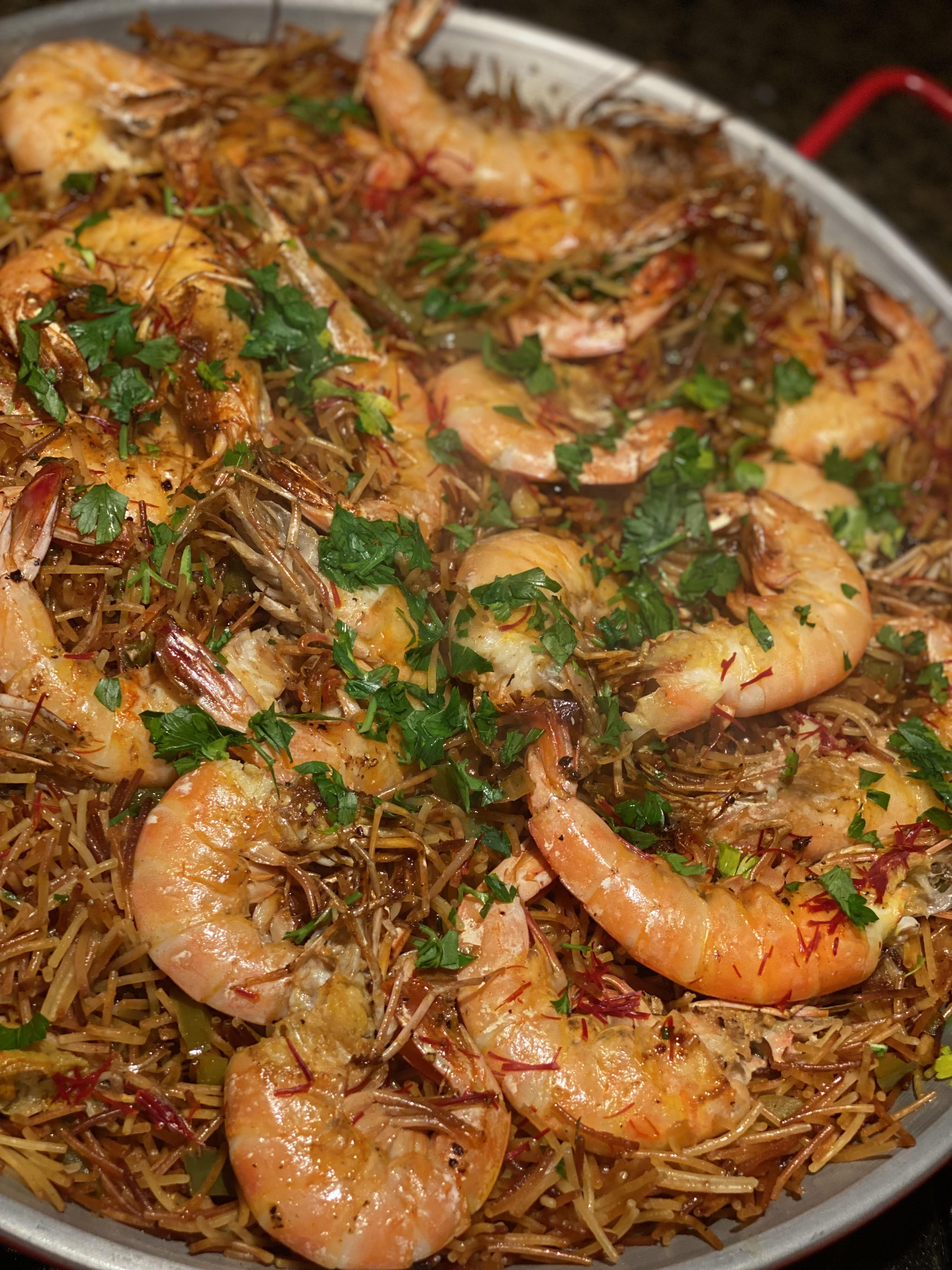 FIDEO PAELLA WITH PRAWNS